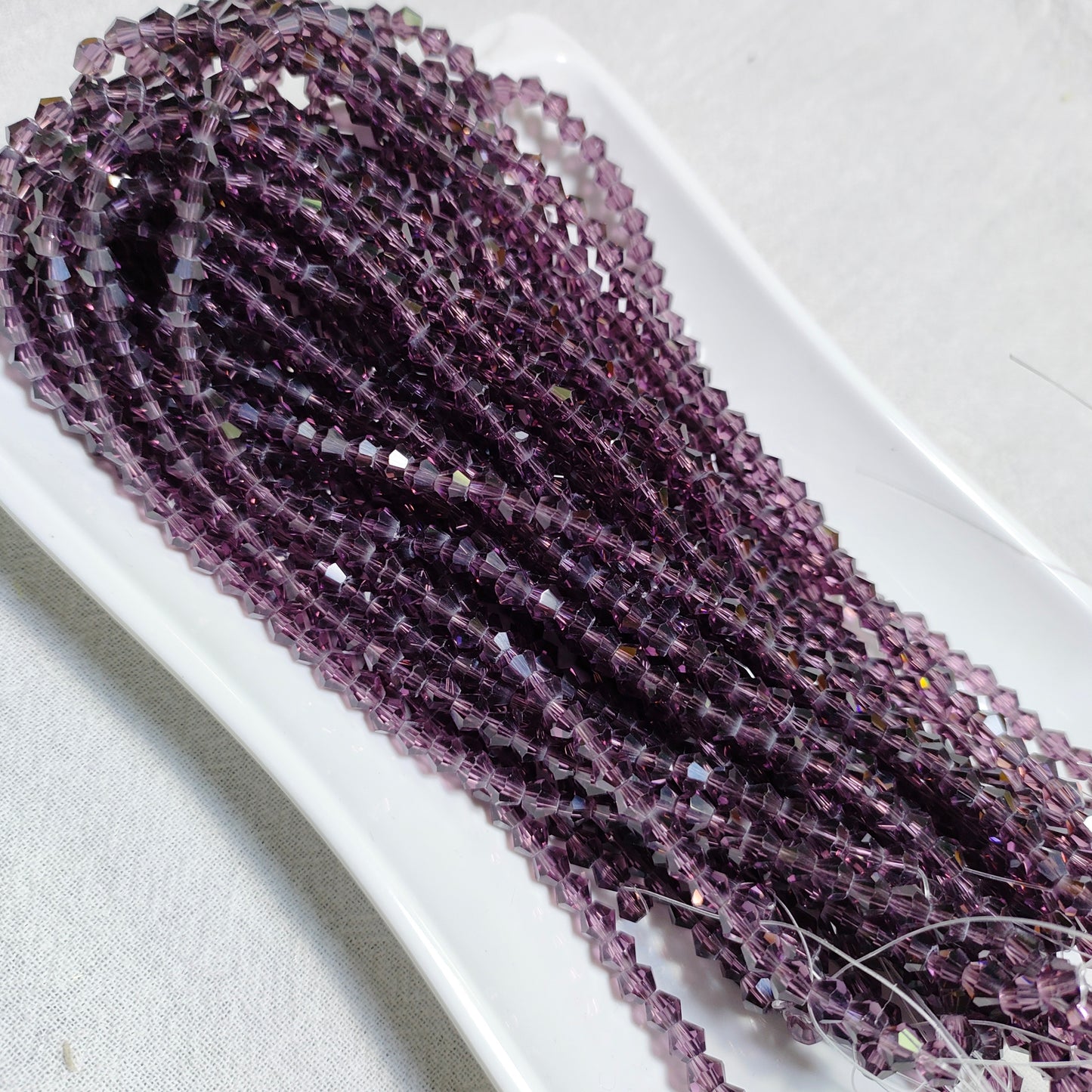 【5 strands≈400pcs】4mm K9 crystal glass bicone beads for DIY bracelet & necklace & keychain accessories