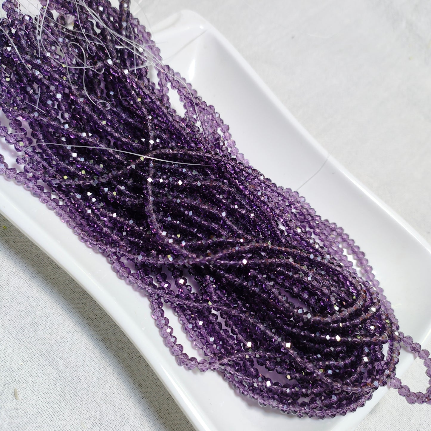【5strands≈565pcs】3mm K9 crystal glass flat beads 113pcs perstrand for DIY bracelet & necklace & keychain accessories