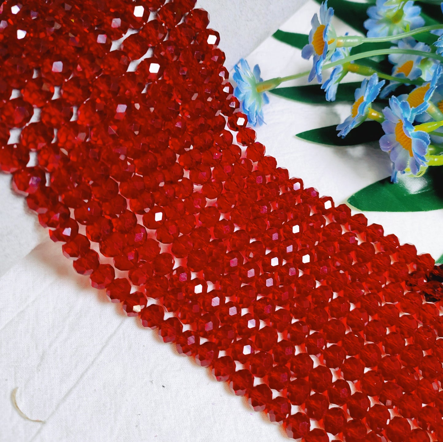 8mm K9 crystal glass flat beads 60pcs perstrand for DIY bracelet & necklace & keychain accessories
