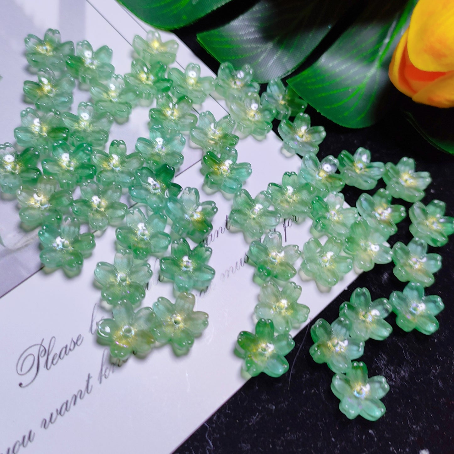 10mm K9 cerystal glass cherry flower &50pcsper bag for DIY braclelet& keychain&hair pin &car hanger material