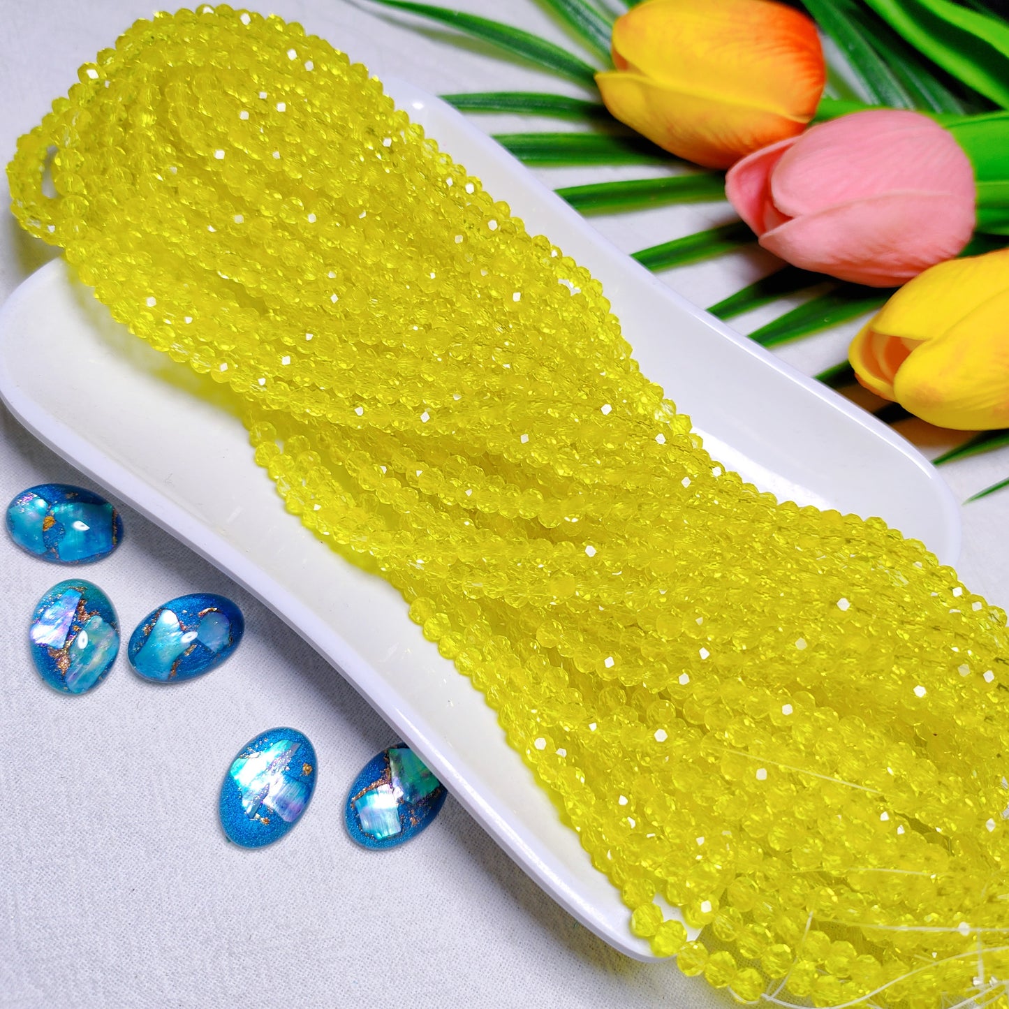 4mm K9 crystal glass flat beads 110pcs perstrand for DIY bracelet & necklace & keychain accessories