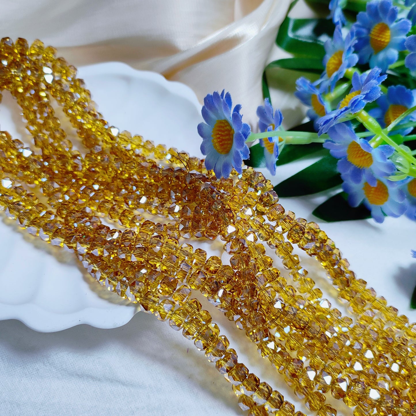 6mm K9 crystal glass wheel beads 99pcsperstrand for DIY bracelet & necklace & keychainaccessories
