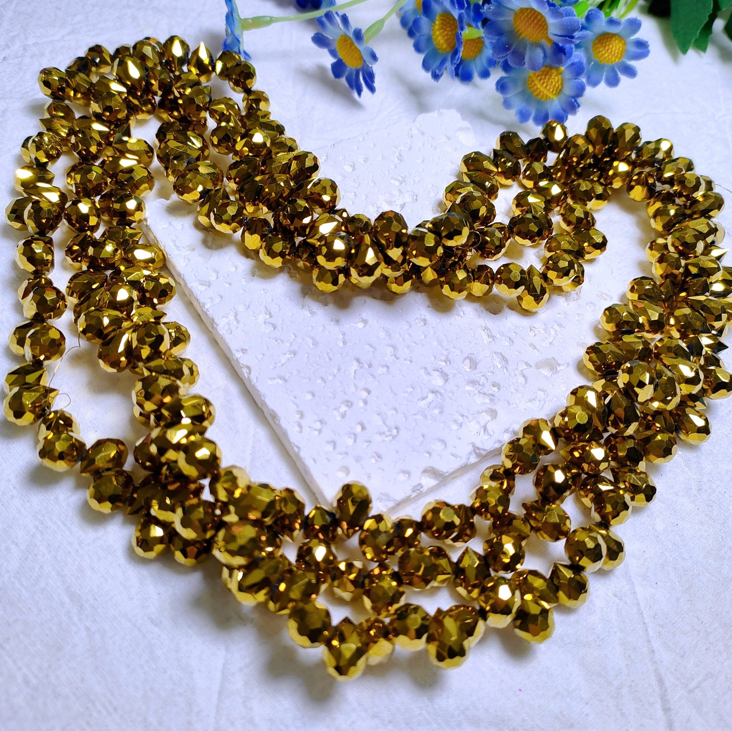 8mm horizontal hole faceted K9 crystal glass strawberry water drop beads 94pcs per strand for DIY bracelet&keychain&car hangers ect accessories material