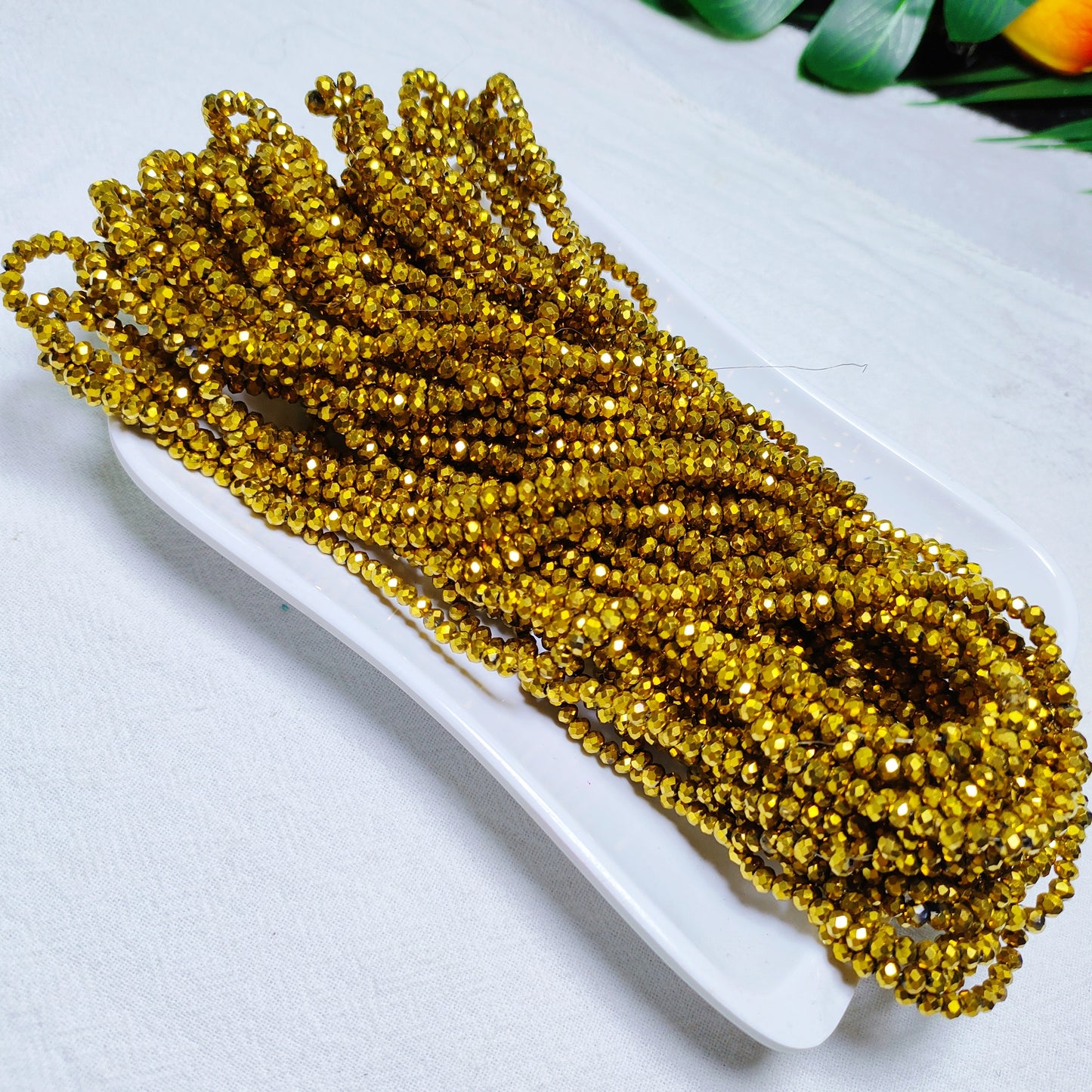 【5strands≈565pcs】3mm K9 crystal glass flat beads 113pcs perstrand for DIY bracelet & necklace & keychain accessories