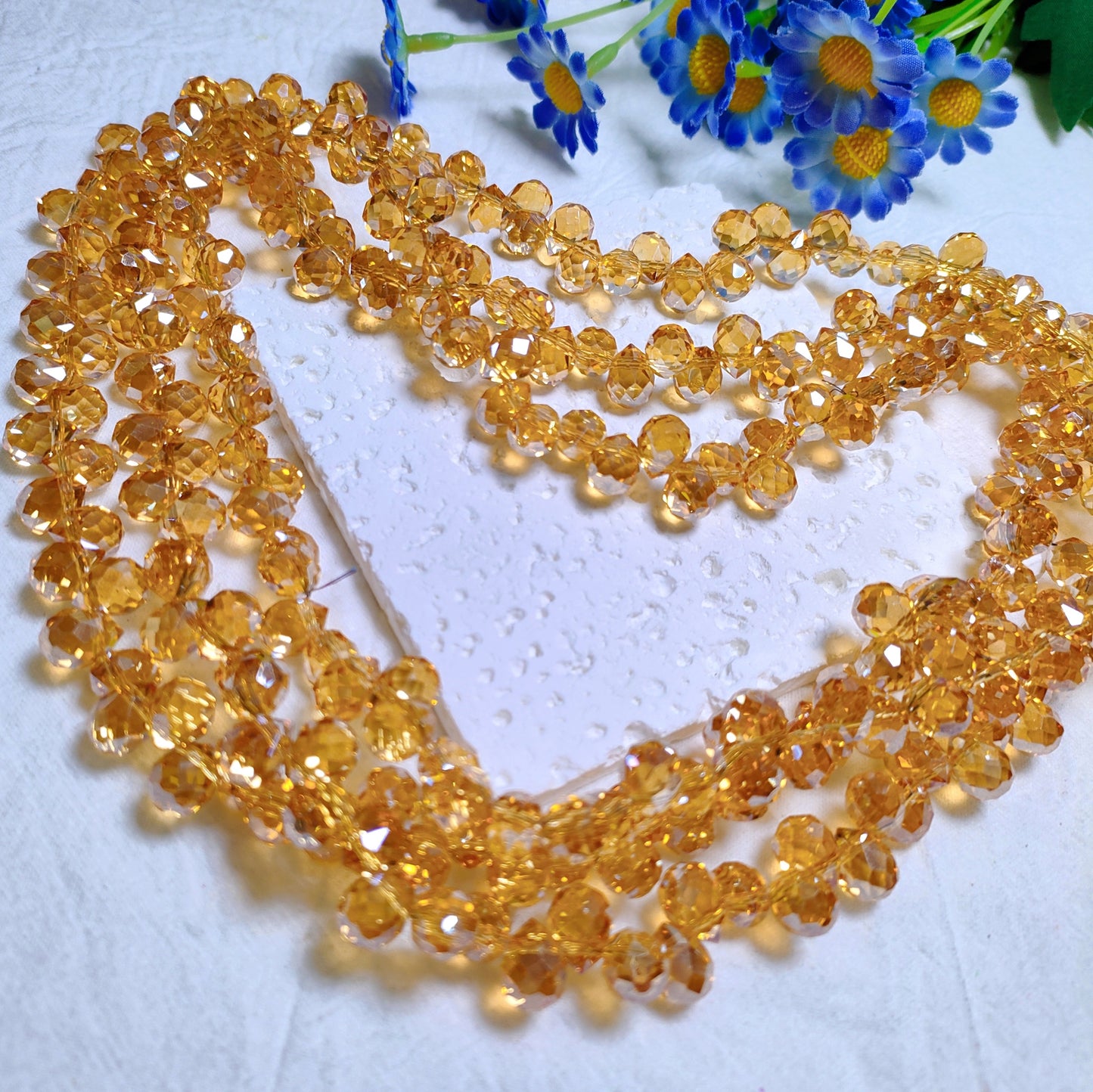 8mm horizontal hole faceted K9 crystal glass strawberry water drop beads 94pcs per strand for DIY bracelet&keychain&car hangers ect accessories material