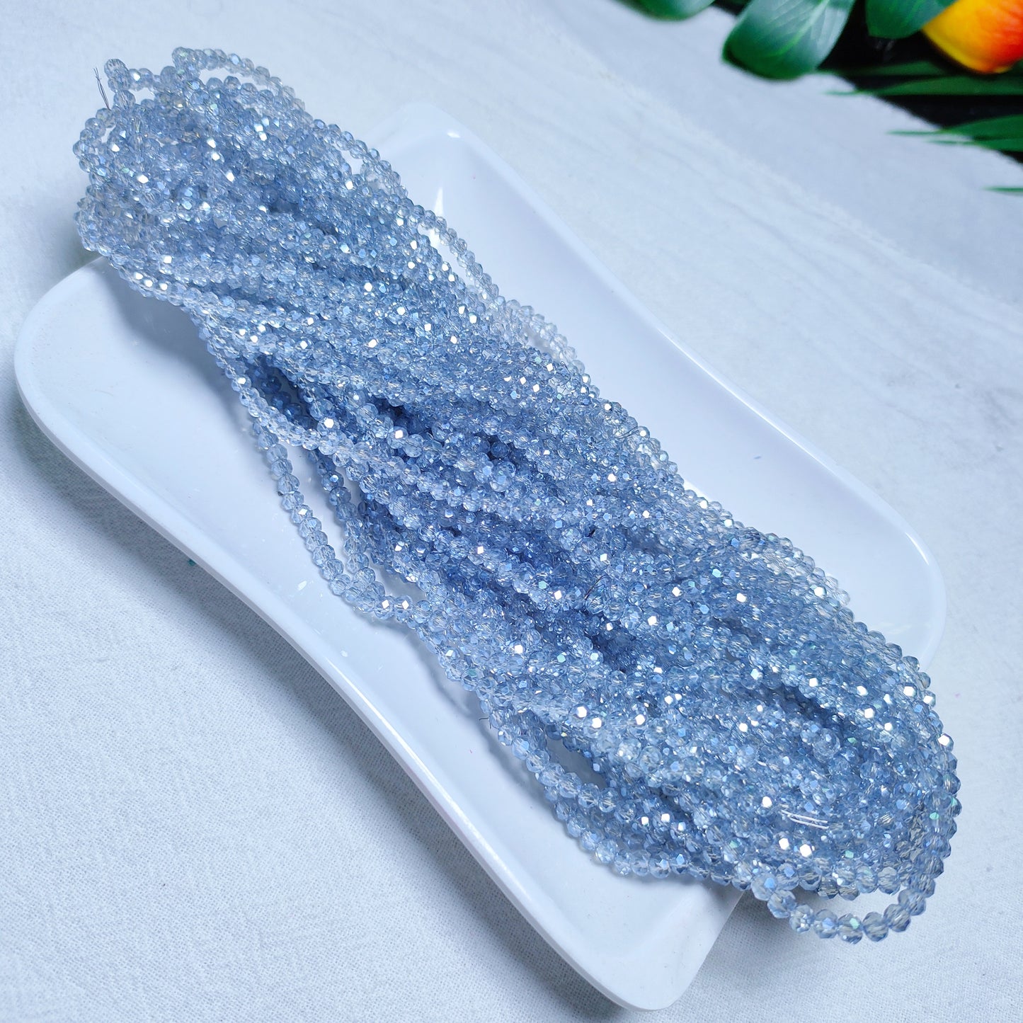 【5strands≈565pcs】3mm K9 crystal glass flat beads 113pcs perstrand for DIY bracelet & necklace & keychain accessories