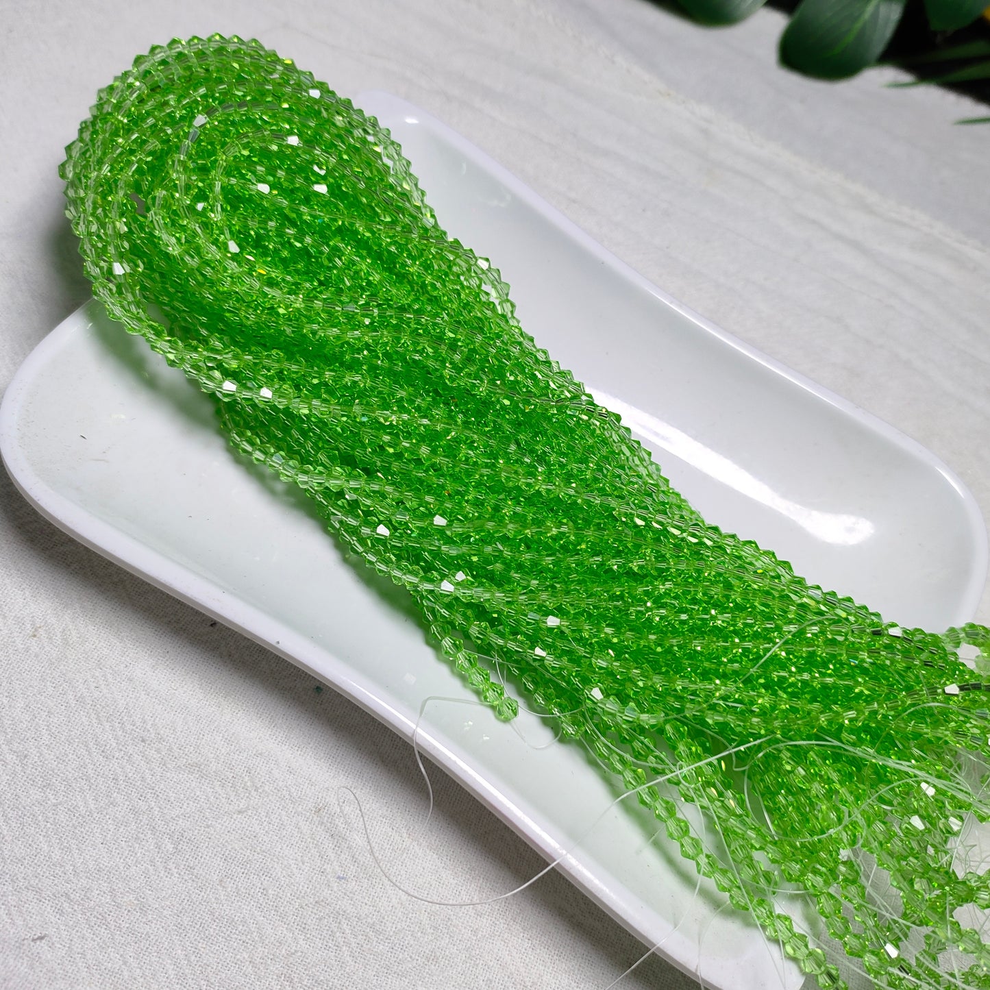 3mm K9 crystal glass bicone beads 11opcsper strand for DIY bracelet & necklace & keychainaccessories