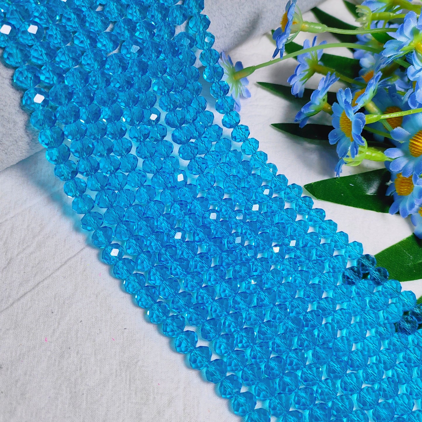 8mm K9 crystal glass flat beads 60pcs perstrand for DIY bracelet & necklace & keychain accessories