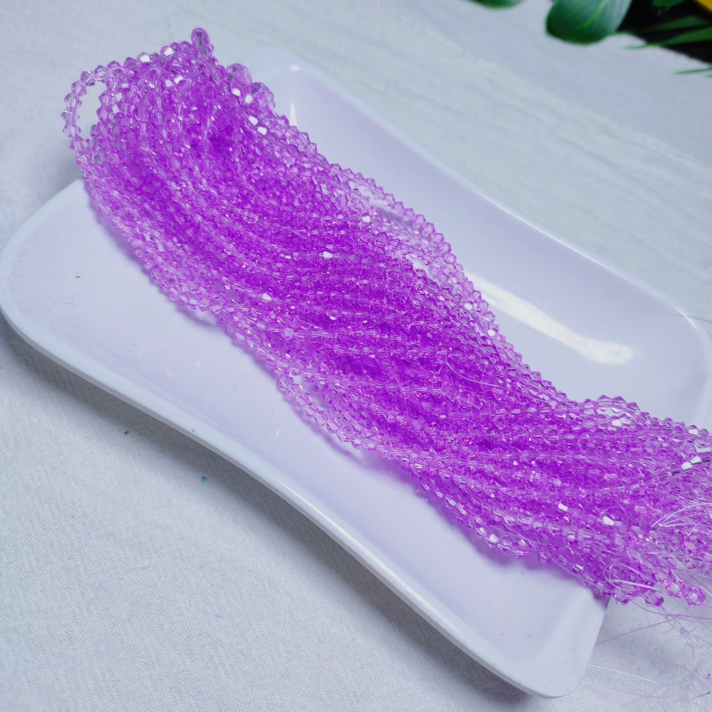 3mm K9 crystal glass bicone beads 11opcsper strand for DIY bracelet & necklace & keychainaccessories