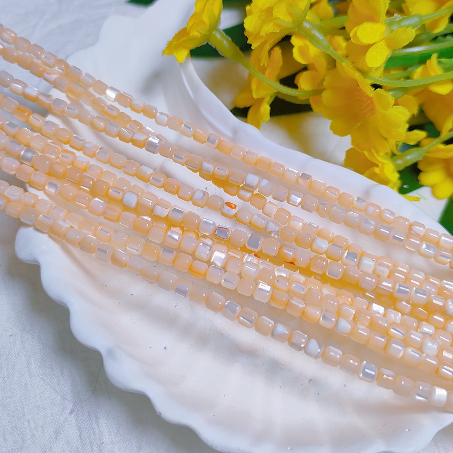 3.5mm natural sea water trochid pressed shell cylindrical bead for DIY bracelet&necklace&keychain ect handcraft accessories