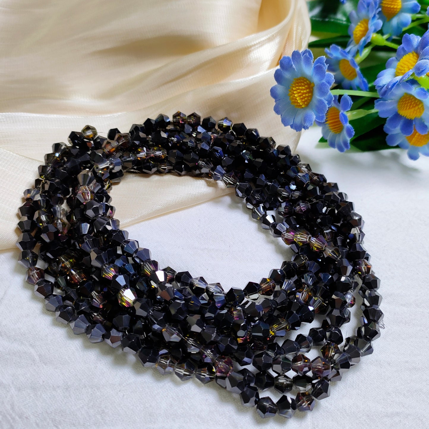6mm K9 crystal glass bicone beads 45pcsper strand for DIY bracelet & necklace & keychainaccessories