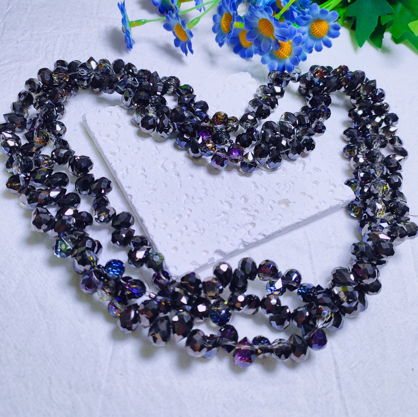 8mm horizontal hole faceted K9 crystal glass strawberry water drop beads 94pcs per strand for DIY bracelet&keychain&car hangers ect accessories material