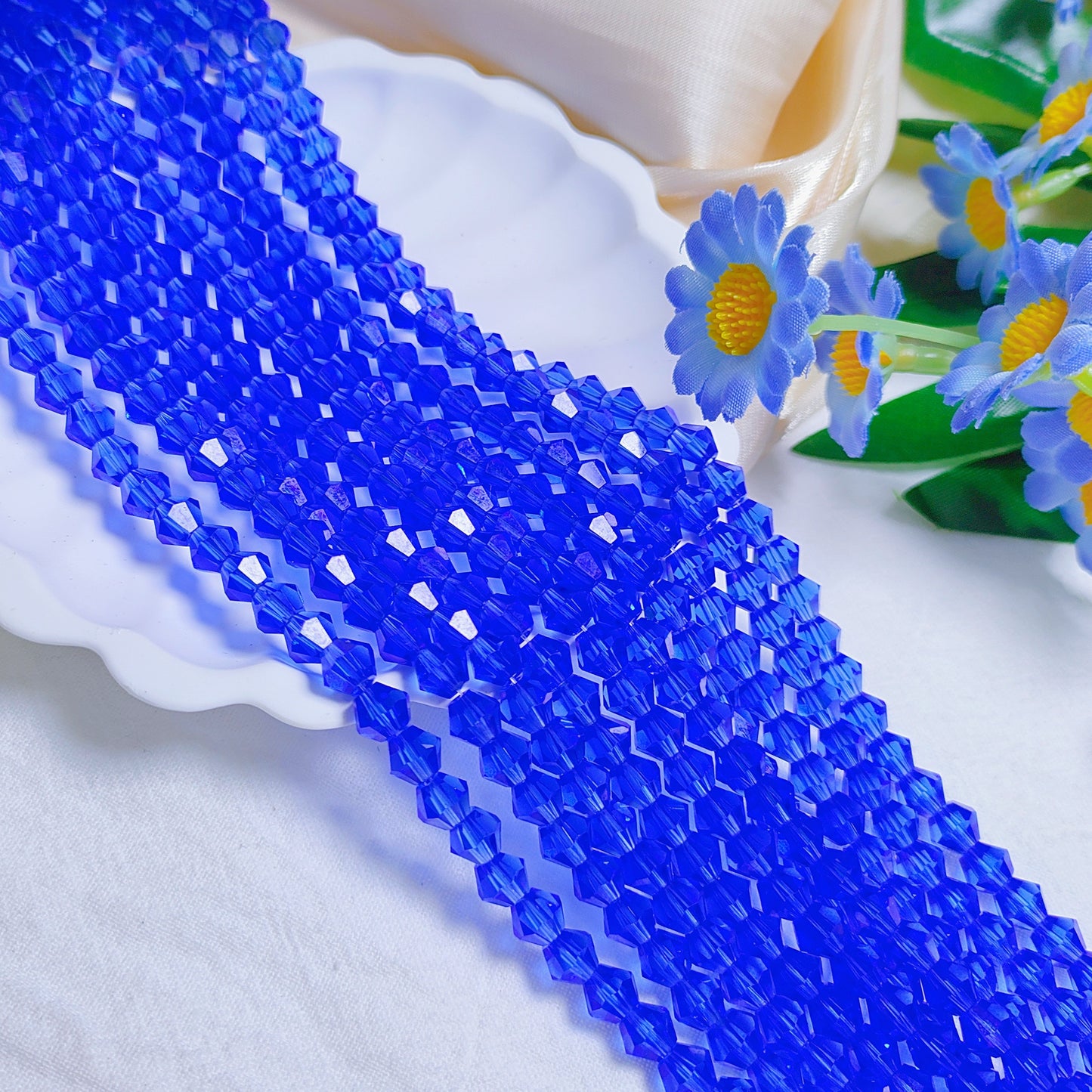 6mm K9 crystal glass bicone beads 45pcsper strand for DIY bracelet & necklace & keychainaccessories