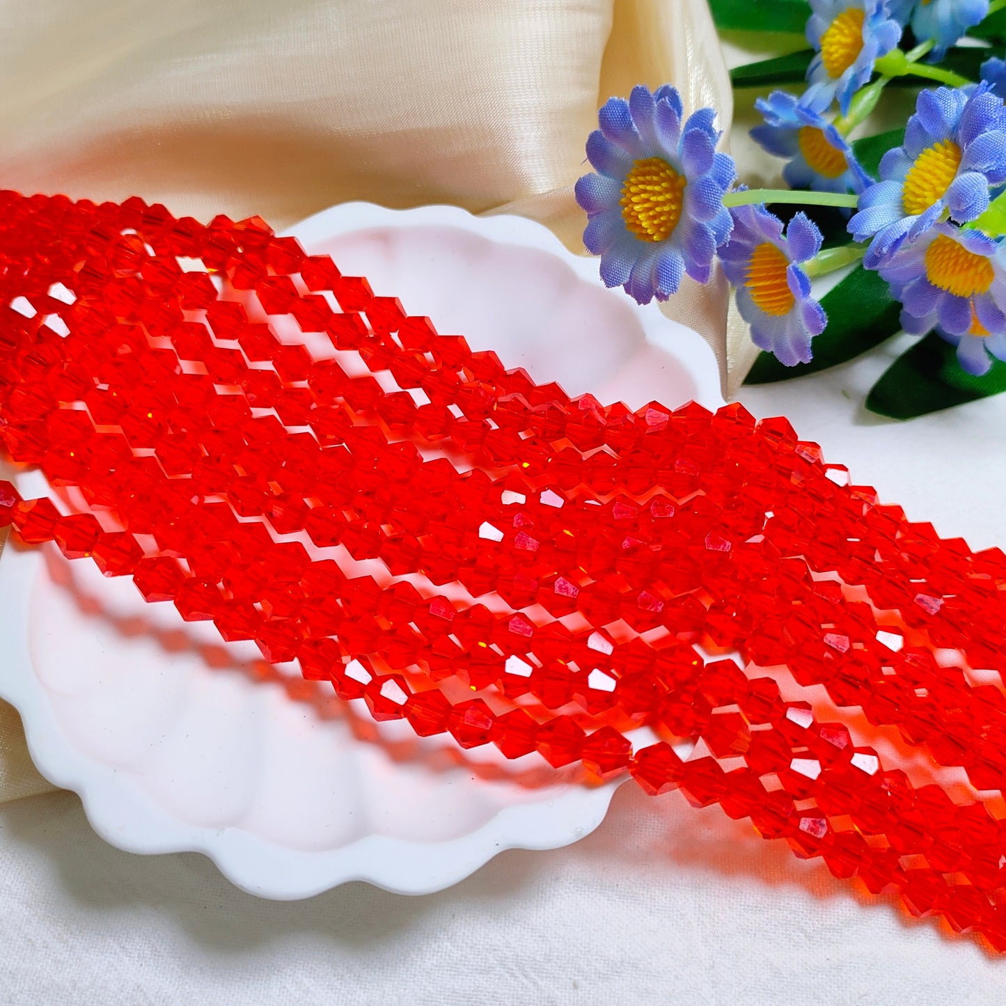 6mm K9 crystal glass bicone beads 45pcsper strand for DIY bracelet & necklace & keychainaccessories