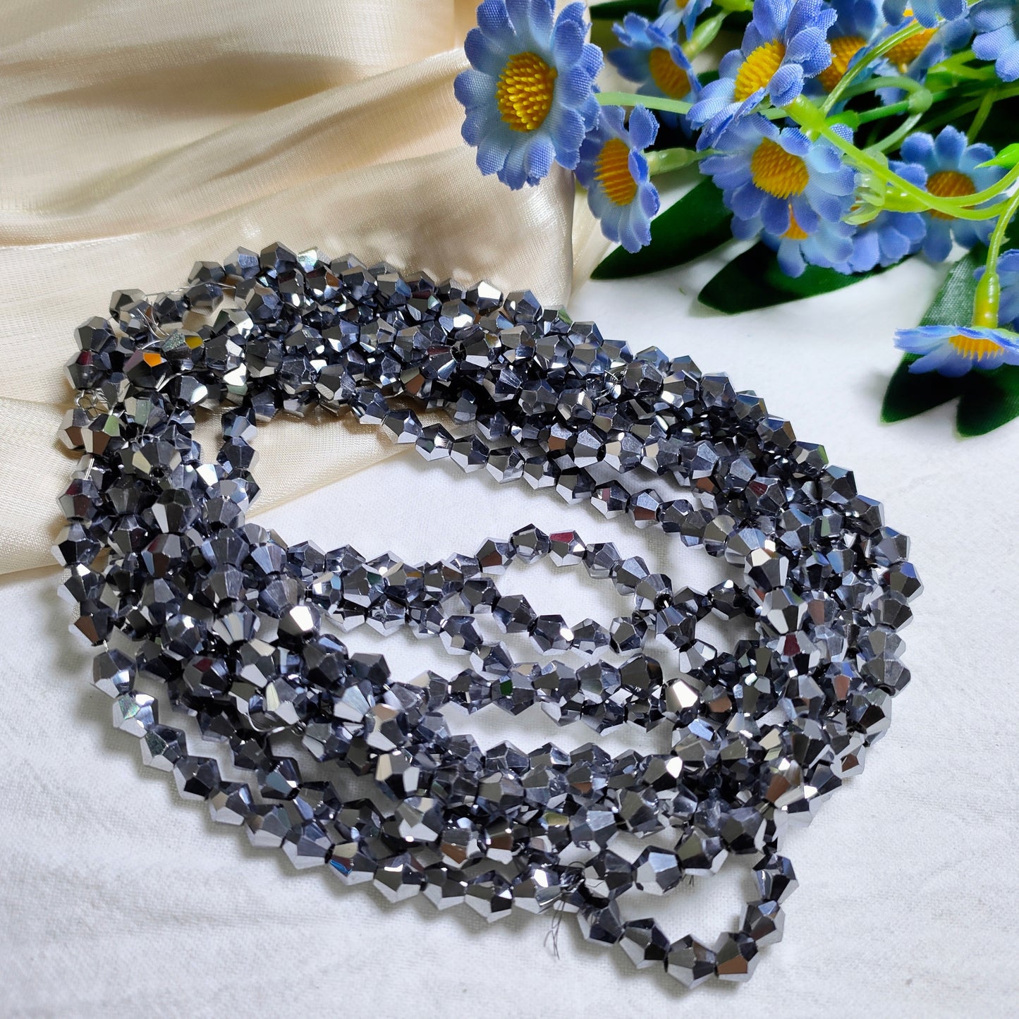 6mm K9 crystal glass bicone beads 45pcsper strand for DIY bracelet & necklace & keychainaccessories