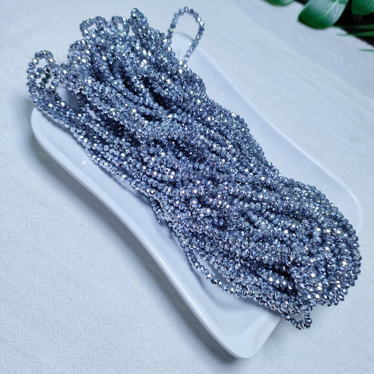【5strands≈565pcs】3mm K9 crystal glass flat beads 113pcs perstrand for DIY bracelet & necklace & keychain accessories