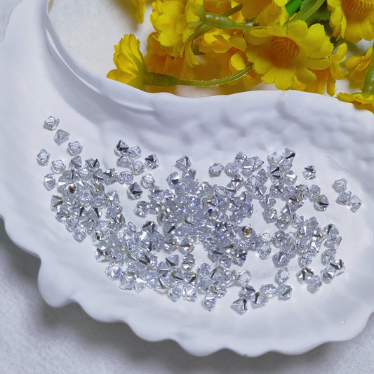 4mm diamond zircon rhinestones with golden and silver base for DIY bracelet & necklace