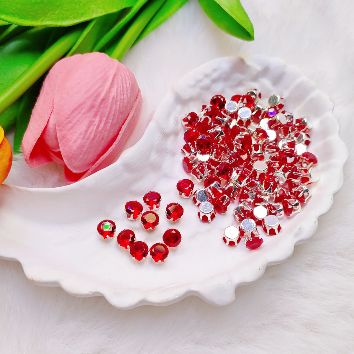 3mm round zircon rhinestones with golden and silver base for DIY bracelet & necklace