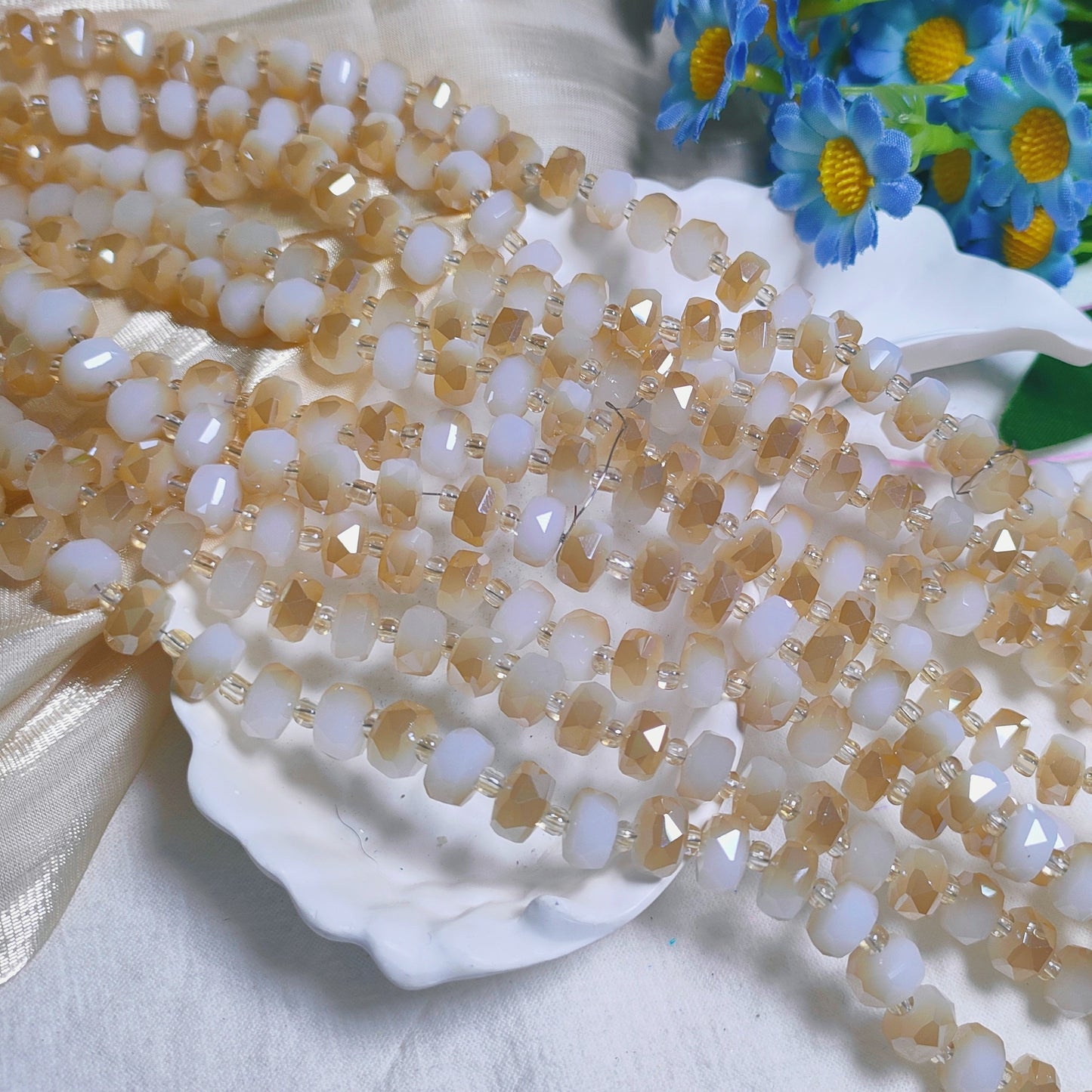 8mm K9 crystal glass wheel beads 79pcsper strand for DIY bracelet & necklace & keychainaccessories