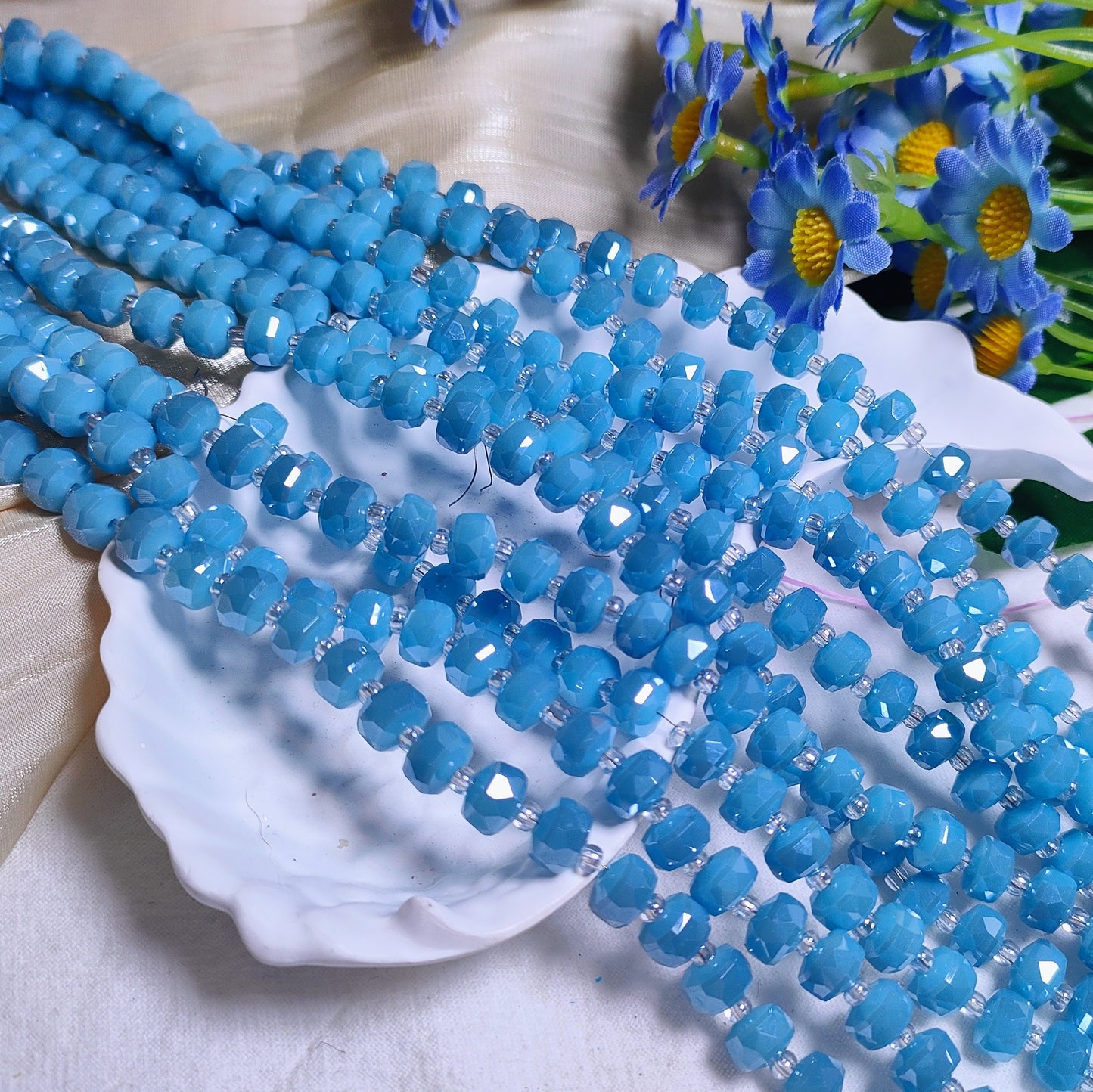 8mm K9 crystal glass wheel beads 79pcsper strand for DIY bracelet & necklace & keychainaccessories