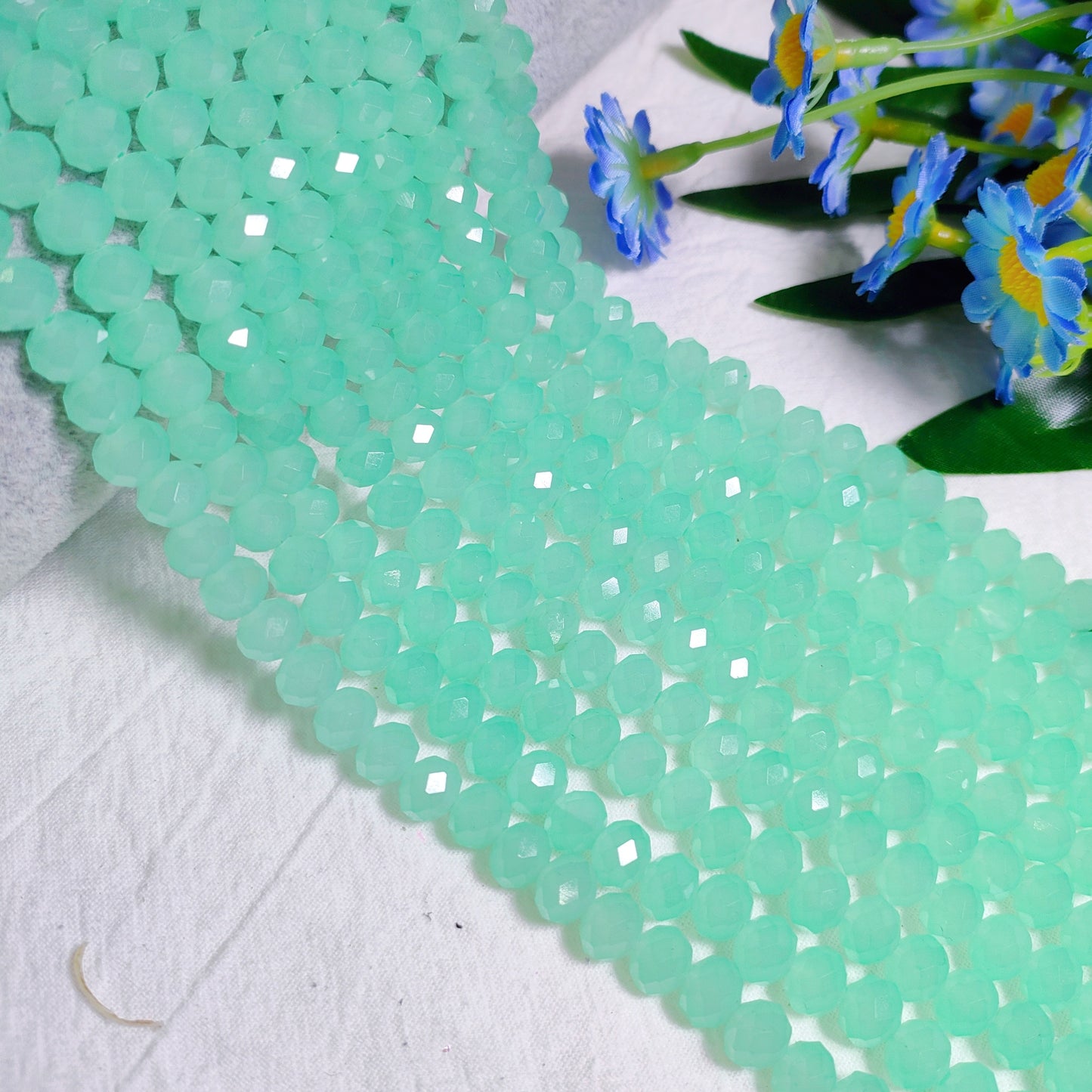 8mm K9 crystal glass flat beads 60pcs perstrand for DIY bracelet & necklace & keychain accessories