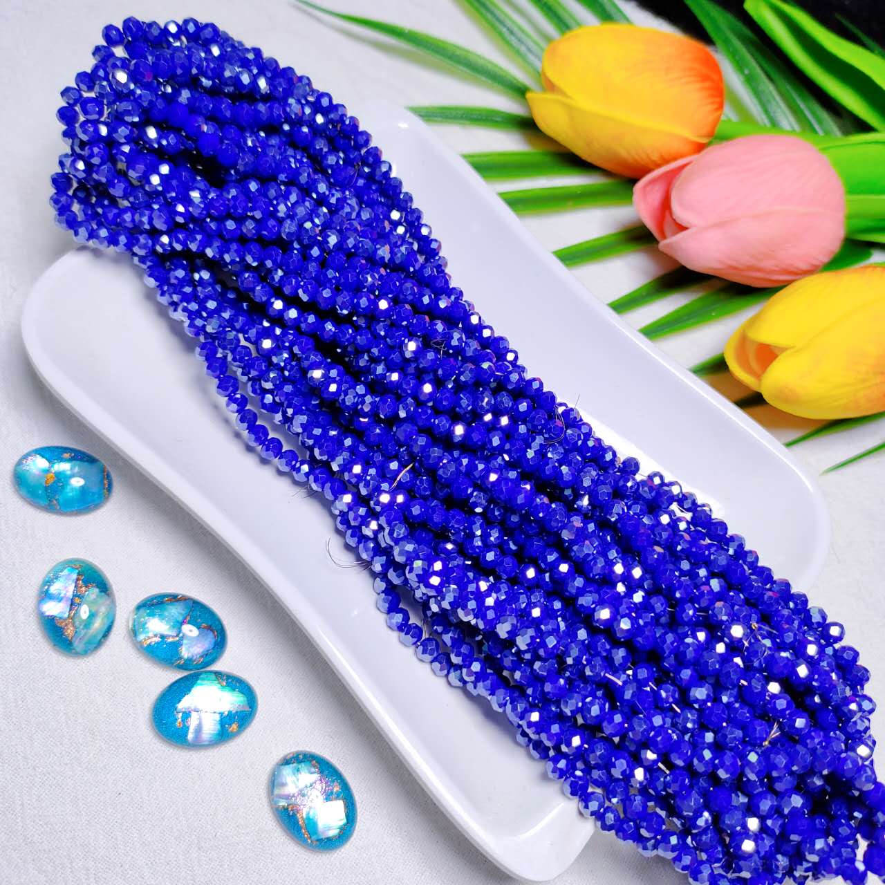 4mm K9 crystal glass flat beads 110pcs perstrand for DIY bracelet & necklace & keychain accessories