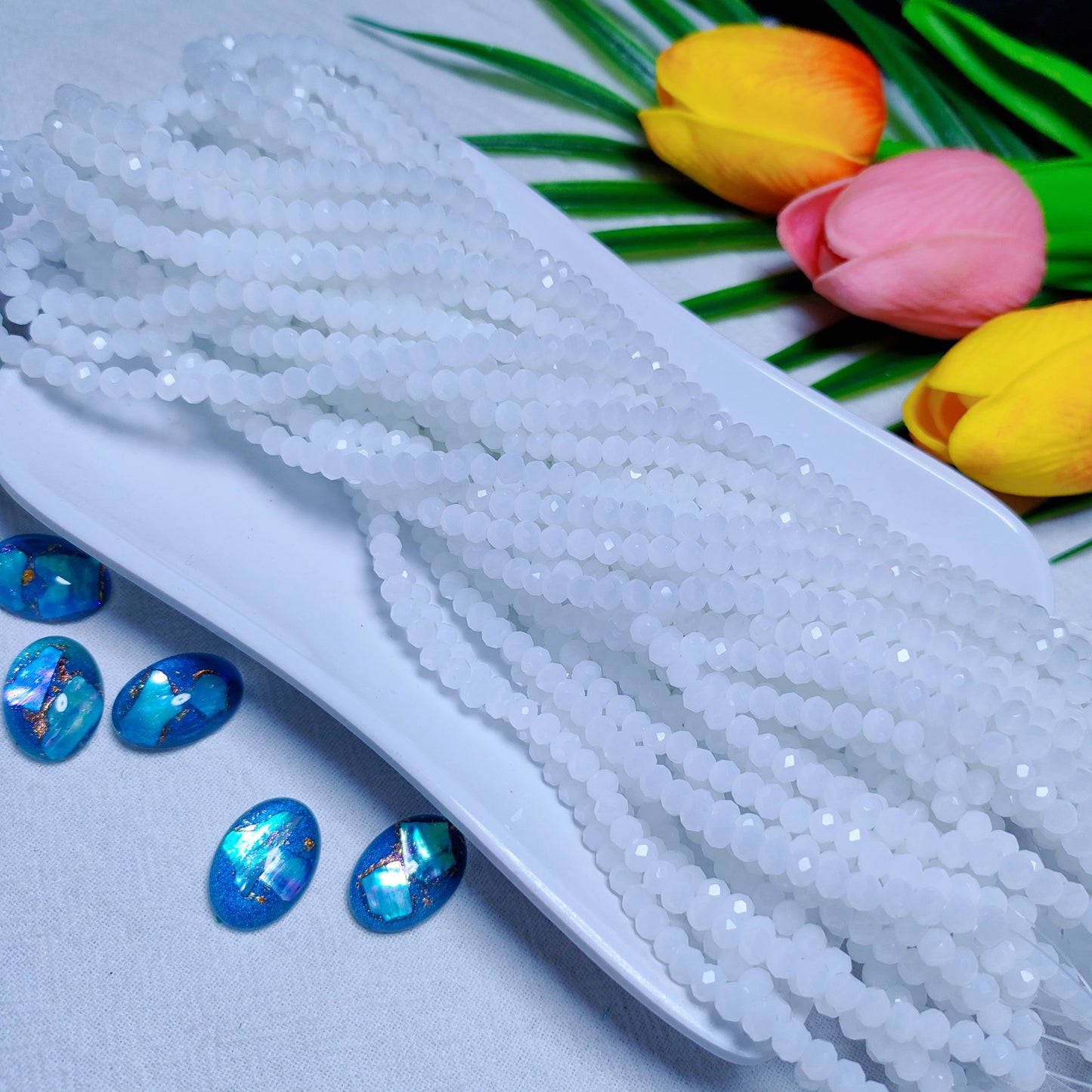 4mm K9 crystal glass flat beads 110pcs perstrand for DIY bracelet & necklace & keychain accessories
