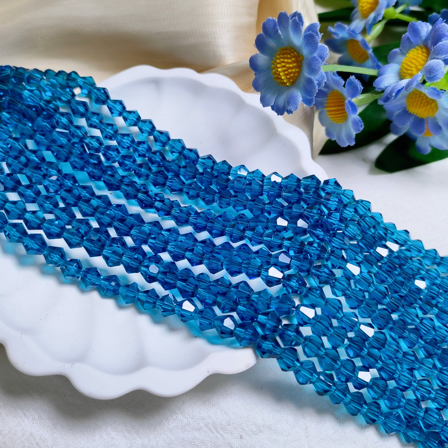 6mm K9 crystal glass bicone beads 45pcsper strand for DIY bracelet & necklace & keychainaccessories