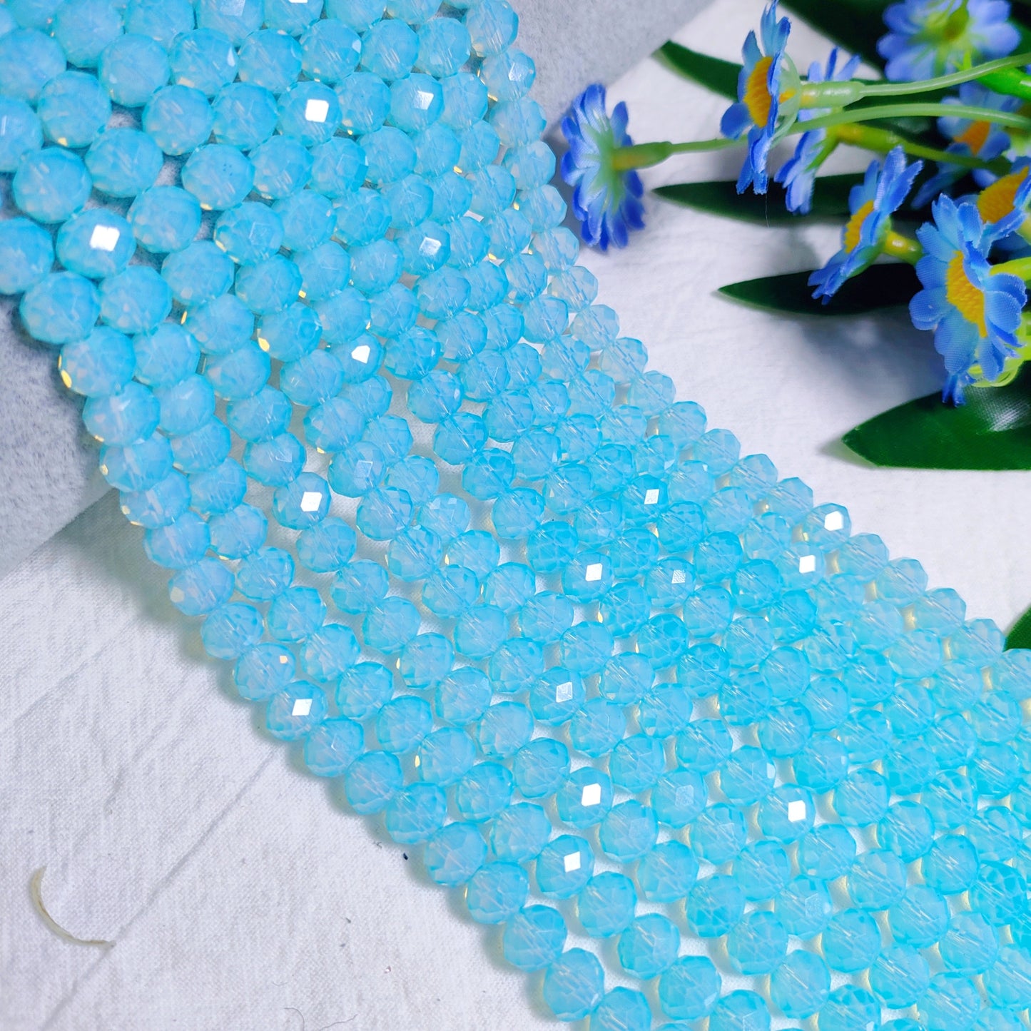 8mm K9 crystal glass flat beads 60pcs perstrand for DIY bracelet & necklace & keychain accessories