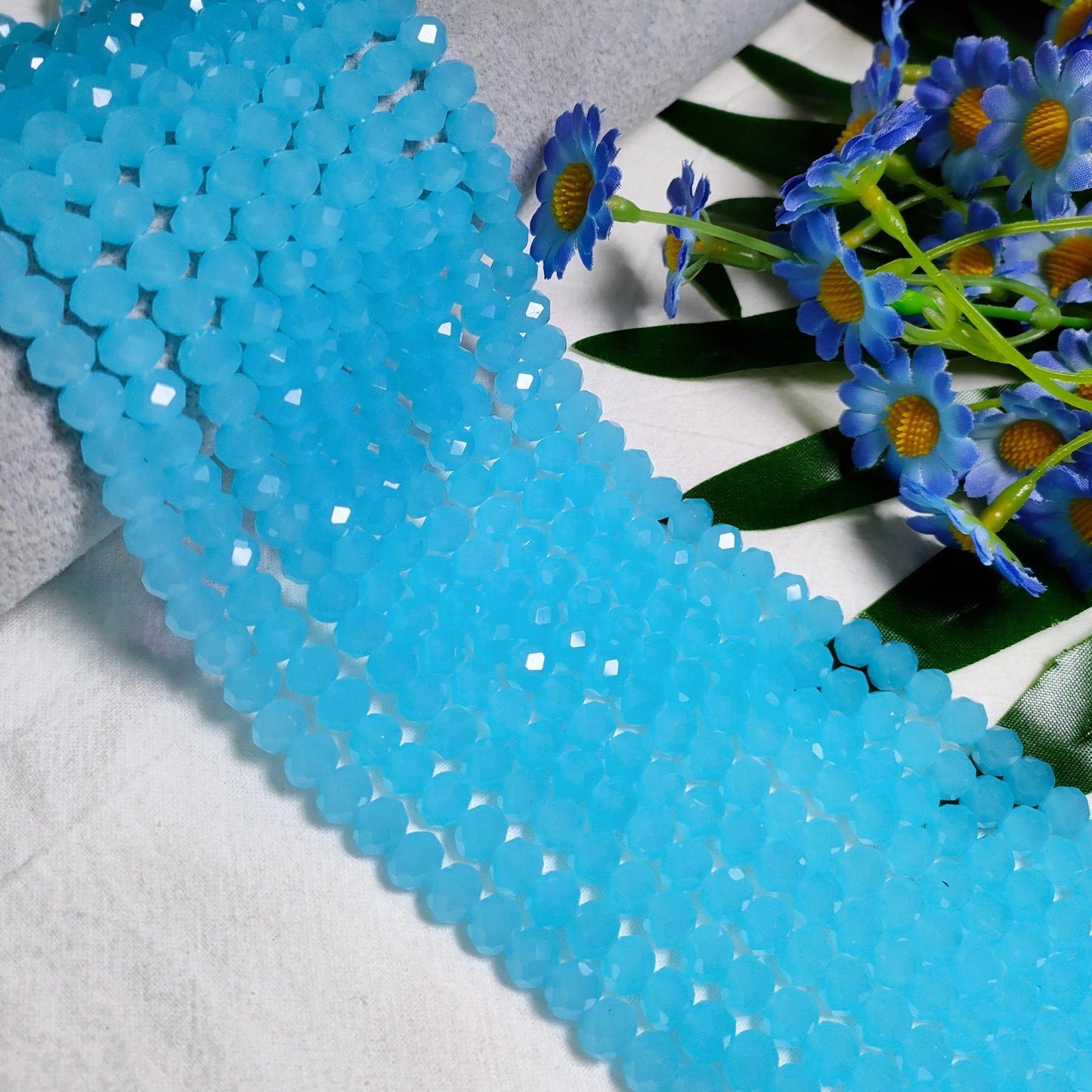 8mm K9 crystal glass flat beads 60pcs perstrand for DIY bracelet & necklace & keychain accessories