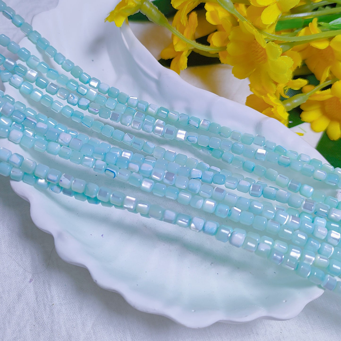 3.5mm natural sea water trochid pressed shell cylindrical bead for DIY bracelet&necklace&keychain ect handcraft accessories