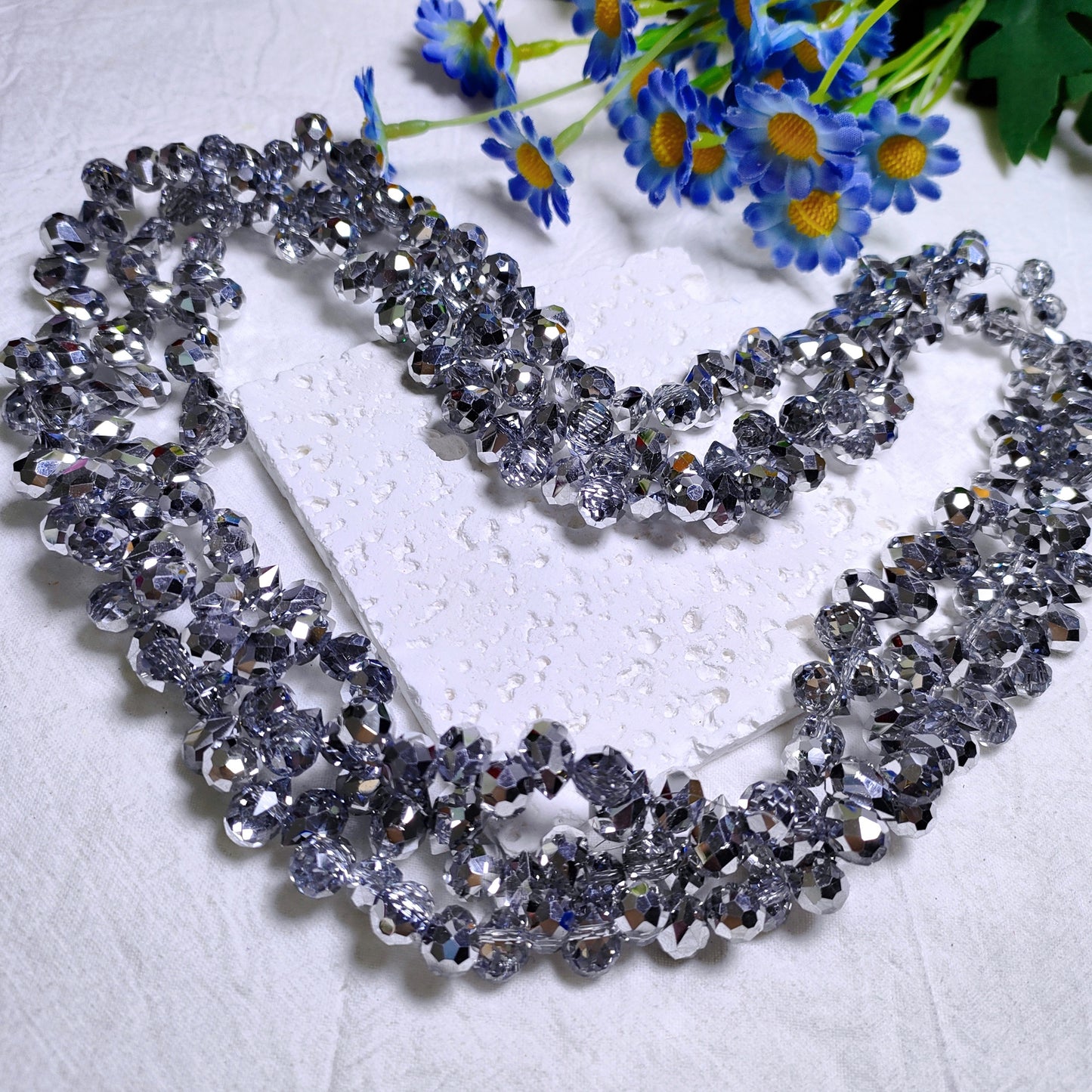 8mm horizontal hole faceted K9 crystal glass strawberry water drop beads 94pcs per strand for DIY bracelet&keychain&car hangers ect accessories material