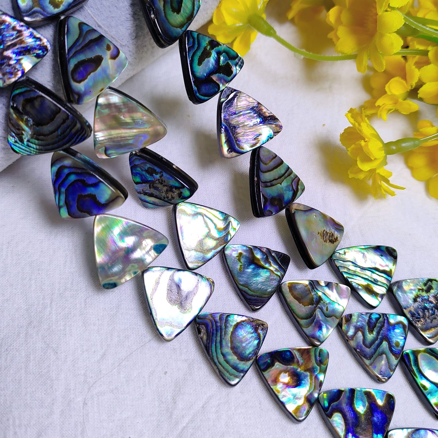 High quality natural abalone shell irregular heart&oval&triangle&tear drop shape beads for DIY braclet&neckalece&keychain&sun catchers&car hangers