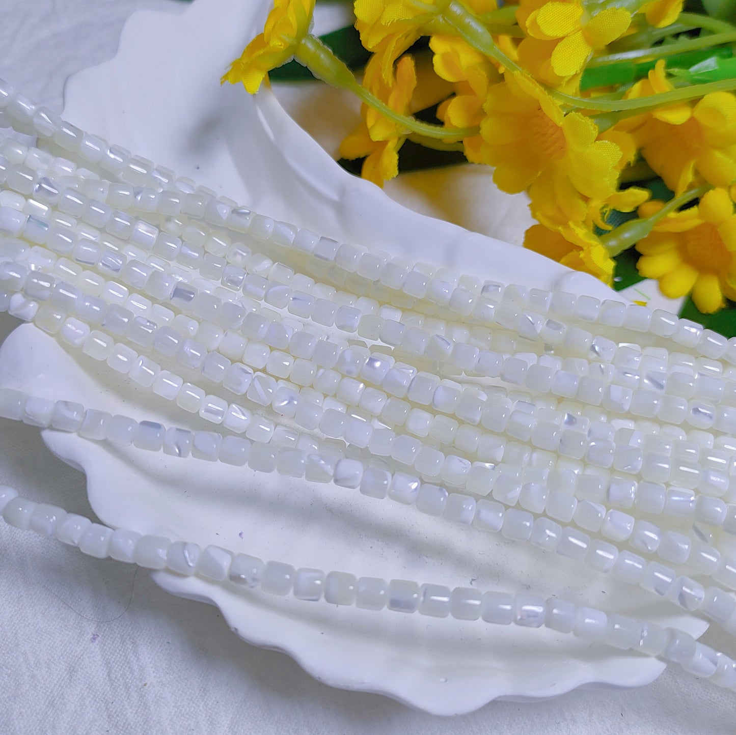 3.5mm natural sea water trochid pressed shell cylindrical bead for DIY bracelet&necklace&keychain ect handcraft accessories